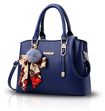 Nicole&Doris Women Handbag Crossbody Working Totes Satchel Shoulder Bag for Women Ornament Bowknot Soft PU