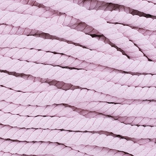 Premium superweiches, geflochtenes Baumwollseil – erhältlich in einer Vielzahl von Durchmessern – Seil am Fuß in den Längen 10, 25, 50 und 30 m 1/2 X 10 Feet rose