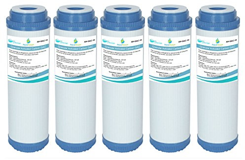 5X AquaHouse 10 GAC Granular Activated Carbon Water Filter Cartridge for Reverse Osmosis, NDL2, NP1, GAC-10, Drinking Water Filter