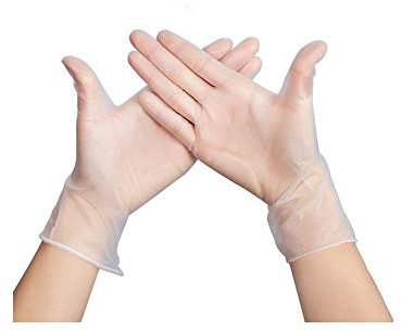 20PCS Alimentaire Gants jetables en Vinyle Grade Gants en Plastique Anti-Statique pour Le Nettoyage de Cuisson des Aliments Restaurant Cuisine Accessoires,S