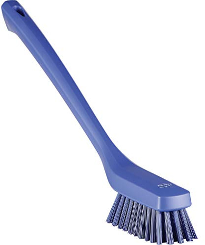 Vikan Narrow Long Handle Brush, Polypropylene Block, Purple, One Size