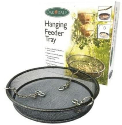 Oakdale Hanging Feeder Tray Micro Mesh Food Tray Black 18.5cm