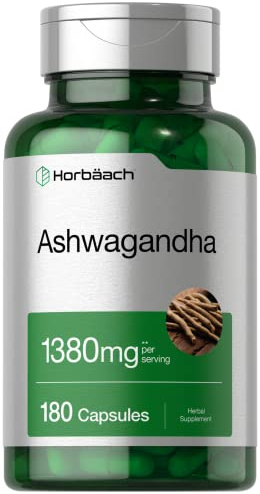 Horbäach Ashwagandha Root Supplement | 180 Capsules | for Women and Men | Herbal Extract | Non-GMO, Gluten Free