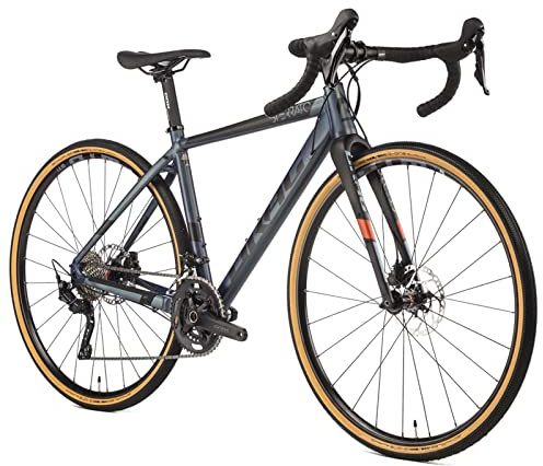 Airtracks Herren Gravel Bike 28 Zoll Gravel Fahrrad Sterrato 7.0 Shimano 2 x 10 Gang GRX-400 - UD Carbon Gabel - Rahmenhöhen 52cm und 55cm - Modell 2023 (55cm (Körpergröße 175-188cm))