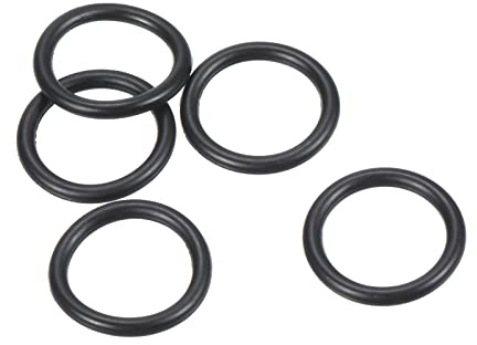 PATIKIL 100 Stück Dichtungsringe O-Ringe Gummidichtung 24mm AD 20mm ID 2mm Dicke Nitrilgummi Unterlegscheibe Dichtungssatz Gummischeiben für Auto Klimaanlage Wasserhahn Rohr Schwarz