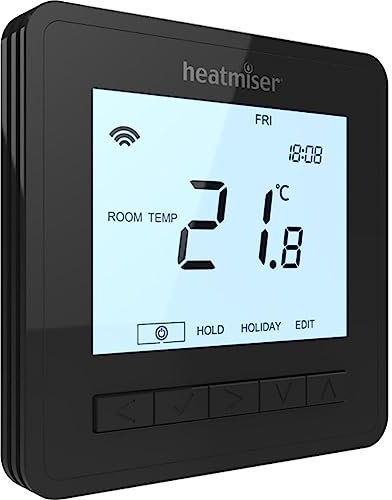 Kudos-Trading - Heatmiser NeoAir V3 Wireless Smart Thermostat Black Works with the NeoHub Gen 2 Giving you Interface with Apple Home kit Alexa and Google