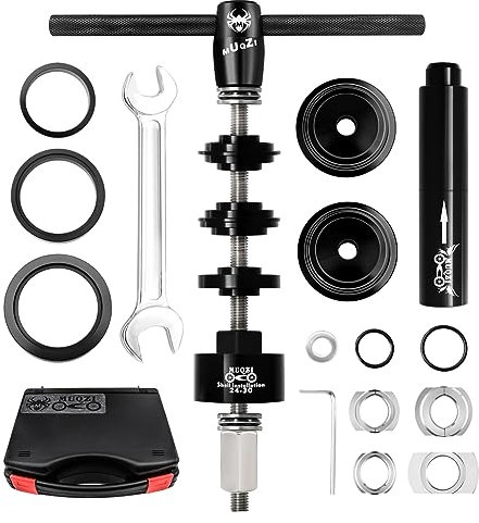 WASAGA Werkzeugsatz für Fahrradlagerpresse Fahrrad-Tretlager und Headset-Reparatur-Set zum EIN- oder Ausbau für BB86 BB30 BB91 BB92 PF30 (Set 1 für Installation & Demontage)