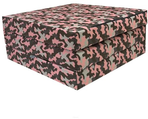 FORTISLINE - Klappmatratze 180x65x7cm - 3-teilige Faltmatratze - H2 Gästematratze - Camping Faltbare - Kamping Bett - Waschbar Bezug - Erwachsene Klappbar - Reisematratze - Schaumstoff Matratze