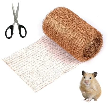 Maille Cuivre, 10M Haute Qualité Grillage Anti Rongeur Bloqueur de Cuivre Filet de Cuivre Tricot pour la Maison Le Jardin la Lutte Antiparasitaire Rongeur Escargot Oiseaux Contrôle