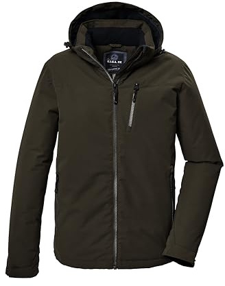G.I.G.A. DX funktionell jacka för män, utomhusjacka med dragkedja GW 64 MN JCKT, olivbrun, L, 42539-000