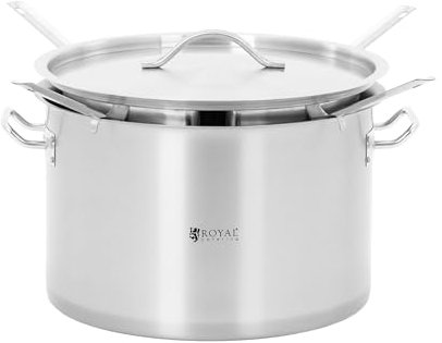 Royal Catering RCPP-400-3 Cuocipasta - 4 cestelli - 31 l - Royal Catering Pentola pasta Casseruola pasta Pentola cuoci pasta Pentola per pasta inox