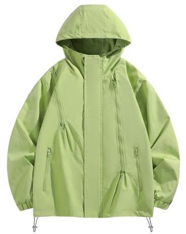 SRZYMJ Windjacke Herren Leicht Fahrrad Lederjacke Herren Braun Lang Cord-Blazer Für Herren Jacke Herren Winter Leichte Sommerjacke Lederjacke Herren Braun Lang Grün Zip Kapuzenpullover 5XL