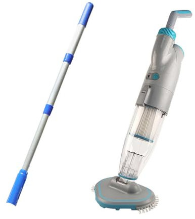 Manual Electric Underwater Small Handheld Swimming Pool Vacuum Battery Powered and Spa Vacuum Cleaner Wall Brush Head,0.9Mtelescopicrod