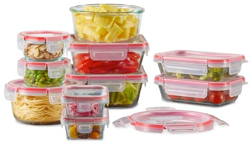 Pyrex Freshlock (10-Pack) Mixed Sizes Airtight Glass Food Storage Set