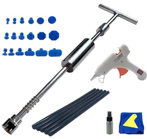 Tirabolli Per Carrozzeria Estrattore for rimozione ammaccature for carrozzeria auto, martello in metallo, for rimuovere panini, kit di riparazione for ammaccature senza vernice, 18+ strumenti for gara