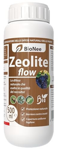 Zeolite Flow Bionee 500 ml – Corroborante Naturale per Piante – Barriera Protettiva Antifungo e Insetti – Ammesso in Agricoltura Biologica