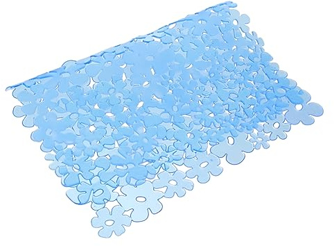 WRITWAA Tappetino Protettivo Per Lavello Pvc Antiscivolo Per Cucina e Bagno Assorbe Design Moderno Per Piatti e Colore Blu Decorativo