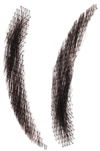 Royal Hair Earnrows | Soiffes réutilisables faites à la main pour les hommes et femmes | 1 paire de sourcils respirants pour costumes, maquillage, théâtre, le cosplay, la caractérisation