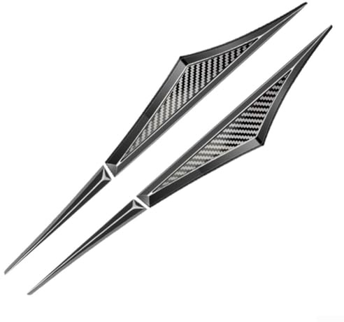 2 adesivi per portiere laterali, emblema per auto, distintivi decorativi in metallo per parafanghi, porte e ali laterali (A)