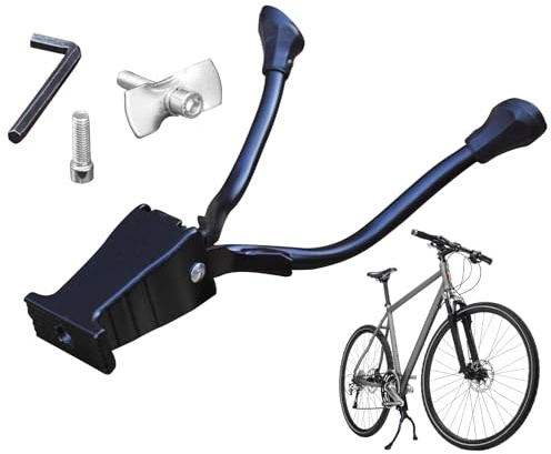 Zentriert Montierter Fahrrad Zweibeinständer | Hochfester Doppelständer Für Fahrräder | Stabiler Metall Ständer Für Mountainroad Radsport Pendeln Outdoor Parken