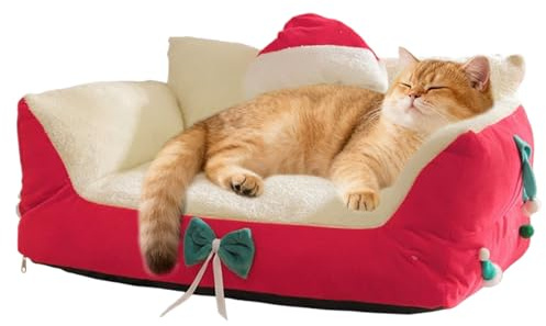 Pet Bed - Soft Washable Winter Nest with Non Slip Bottom, Comfortable Sleeping Place for Cats and Dogs | Comfortable and Warm Pet Supplies, ca