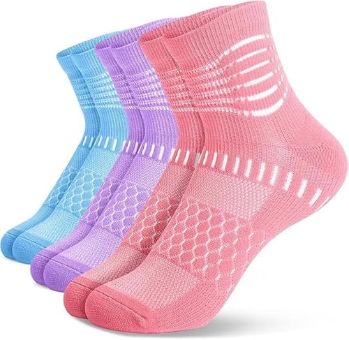 IRAMY Kompressionsstrümpfe für Damen Herren Plantarfasziitis Strümpfe 3/5 Paar Sport Laufsocken Kompressionssocken mit Knöchelstütze & Fußgewölbe Stütze