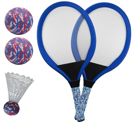 Raqueta de Tenis y Bádminton - Raquetas de Tenis para Niños en Deportes y Actividades al Aire Libre - 1 Par De Equipo Interactivo Con Pelota Para Principiantes Y Adolescentes - Para Niños Niñas Adoles
