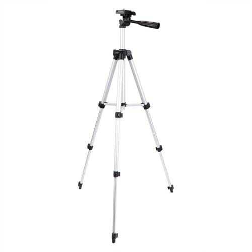 VANZACK Treppiede Telescopico Portatile Leggero in Lega di Alluminio, Altezza 110cm, per Fotocamere e Smartphone in Streaming e Viaggio