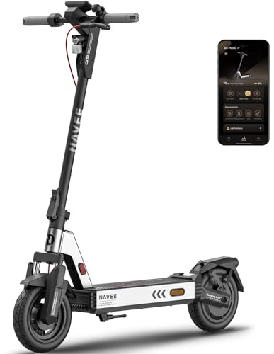 NAVEE G5 MAX E-Scooter mit Straßenzulassung - 70 km reichweite, 20 km/h, 120 kg tragkraft, 24° Steigung, ipx5 wasserdicht, fernentriegelung,4-Zoll-Display, find My & navee app, dual Suspension System