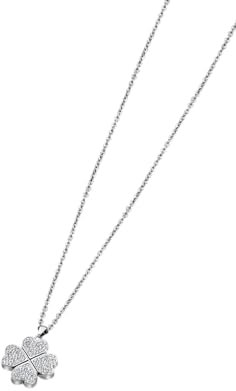 Lotus Style Collier Femme Strass Trèfle Acier LS1785-1/1