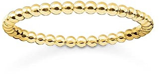 THOMAS SABO Ring 18k Vergoldung Recyceltes 925 Sterling Silber, Größe 52, TR2122-413-12-52