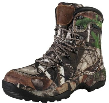 R RUNFUN Men's 7 Waterproof Insulated Lightweight Hunting Boots Anti-slip Hiking Boot, 200g Thinsulate(RF204-7CG2, Size10)