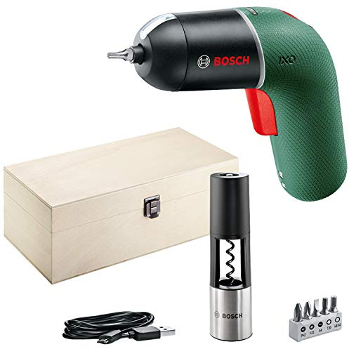 Bosch Home and Garden Tournevis visseuse sans fil Bosch - IXO VI Vino (livré avec chargeur (USB), 10 embouts de vissage et adaptateur tire bouchon)