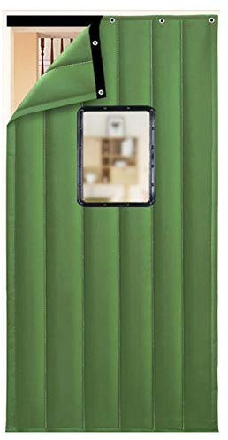 QIAOH Magnetic Screen Door 110x220cm, Wärmeschutzvorhang Magnet Türvorhang, Gegen Kalte Zugluft Baumwollvorhang Easy to Install, Für Kinderzimmer, Terrassentür