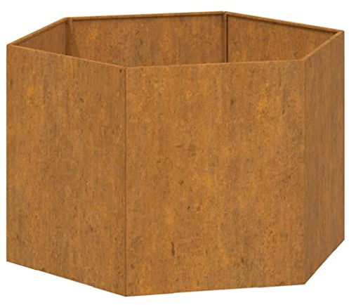 Toshilian Pflanzkübel Rostig 60x60x45 cm Cortenstahl