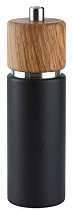 Zassenhaus Salzmühle Hannover aus Olivenholz und Gusseisen in der Farbe Natur-Schwarz, Höhe: 18cm, 023701