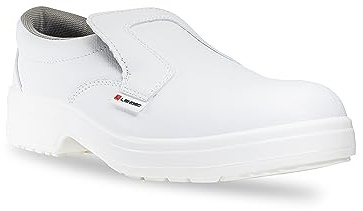 Lendeo Base S2 weiß flach Sicherheitsschuhe Arbeitsschuhe Pflege Kochschuhe, Größe:43 EU