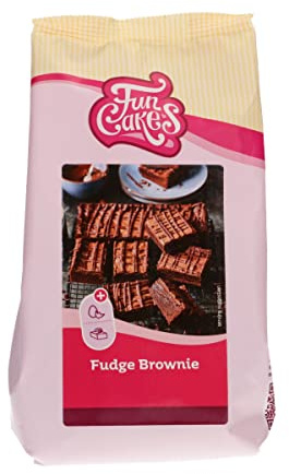 FunCakes Mix für Fudge Brownie Backmischung, 500 g | Herrlich saftige, schokoladige Brownies, Einfach zu verwenden, Fudgy Brownie mit reichem Schokoladengeschmack, Halal