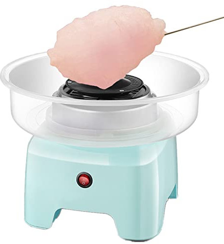 Candy Floss Maker Machine with Sugar Automatic Cotton Candy Machine Sugar, Electrical Candy Floss Makers, Low Noise Automatic Electric DIY Cotton Candy Machine Mini Portable Sugar Floss Maker ,blue