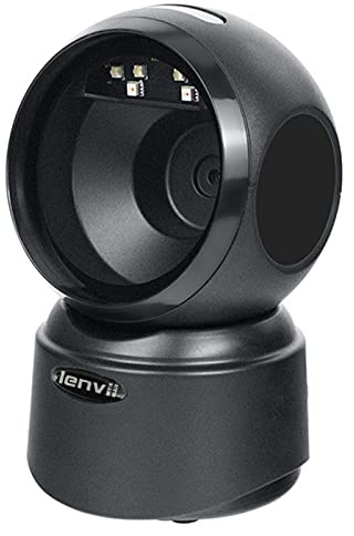 LENVII Desktop 2D Barcode Scanner QR Code Scanner Handsfree met automatische Barcode Reader,Compatibel 1D 2D QR Code Scanner Erfassung von Barcodes,für Kassensystem POS Supermarkt Barcodescanner