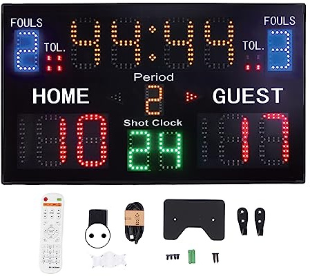 Multisport 15-stellige Elektronische Anzeigetafel Tischanzeigetafel für Basketball-Volleyball-Wrestling und Mehr 100‑240 V