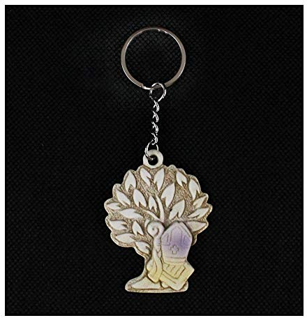 DLM Bomboniere DLM29397 (Kit 12 Pezzi) Portachiavi Ciondolo Albero della Vita in Resina per Cresima Segnaposto Confettata bomboniera Regalo