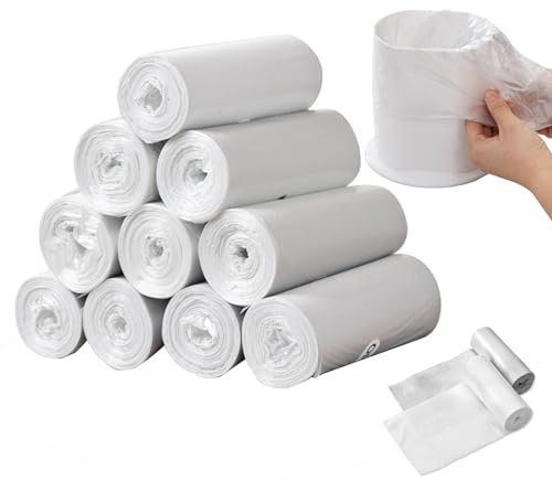 Sadocom Sacs Poubelle 3L, 300 Unités, 30 * 35 cm, Pour Mini Poubelle de Bureau, Salle de Bain, Voiture, Déchets Alimentaires - Blanc