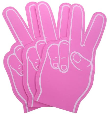 BESPORTBLE 3stücke Schaum Finger Für Sportevents Party-Requisite Football-partygeschenk Cheerleader-Finger-Requisite Schaumstofffinger Mit Für Konzerte Festivals Und Live-auftritte