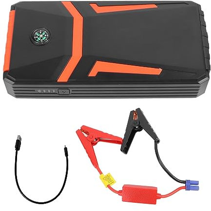 Démarreur de Saut de Puissance, Démarreur de Saut de Voiture Portable 5000 MAh Ignifuge Bloc d'alimentation de Propulseur de Batterie Automatique pour Véhicules Motos Bateaux