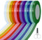 LHOEST 12 Farben Geschenkband, 6 mm X 22 m Polyester Satinband, Schleifenband, Dekoration Seidenband, Stoffband, Ribbon Seidenbänder Bunt für Hochzeitdekoration, Geschenk Verpacken, Schleifen, Basteln
