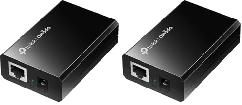 TP-Link TL-POE150S Gigabit PoE Injektor, Nicht-PoE zu PoE Adapter, LED Anzeige, Tisch-/Wandhalterung, Reichweite bis zu 100m (Packung mit 2)