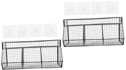 Cabilock 2 Piezas Cesta De Cocina Colgante Cesta De Montaje En Pared Canasta De Frutas Colgante Fruteros De Alambre Canasta De Frutas De Alambre Cesta Montada En La Pared Acero Inoxidable