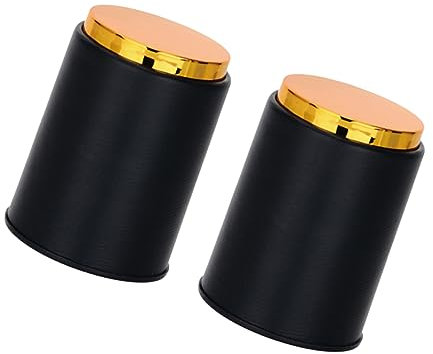 VICASKY 2stücke Würfelbecher Aus Kunststoff Schwarz Zylindrische Würfel Box Pu Lustige Spiel Würfelbox Ktv Spiel Werkzeug Bruchsicher Betrugssicher