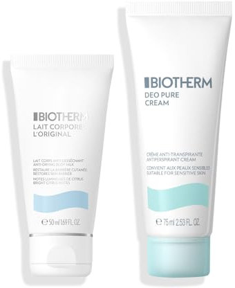BIOTHERM Deo Pure, Deodorante Antitraspirante, Per Tutti i Tipi di Pelle, Sensazione di Morbidezza e Freschezza Dopo l'Uso, Con Complesso Minerale Attivo, Non Appiccica, 75 ml + 50 ml